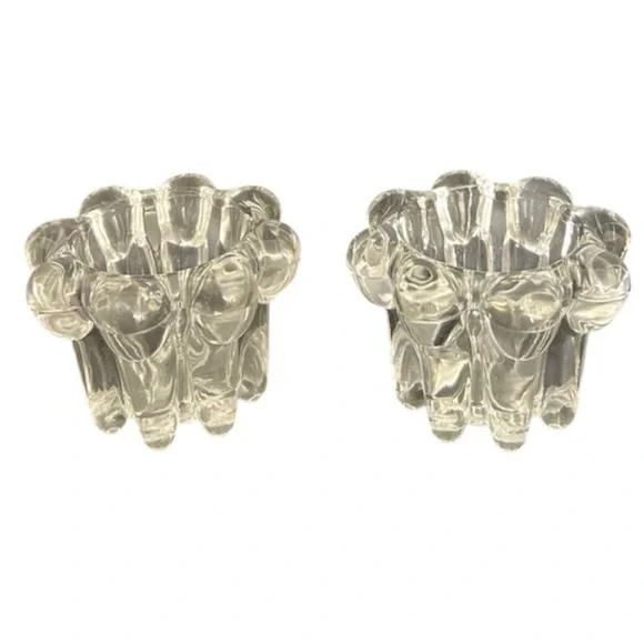 Alco Crystal Votive/Tapper Candle Holder Set of 2 - Picture 2 of 11